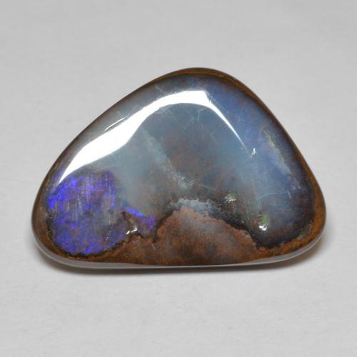 12.56 ct Multicolor Boulder Opal Stone, Natural Boulder Opal in Fancy Cabochon Shape for Sale