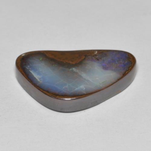 Boulder Opal Gemstone in 21.2 x 14.4 mm Size for Sale, Boulder Opal Stone in Multicolor Color