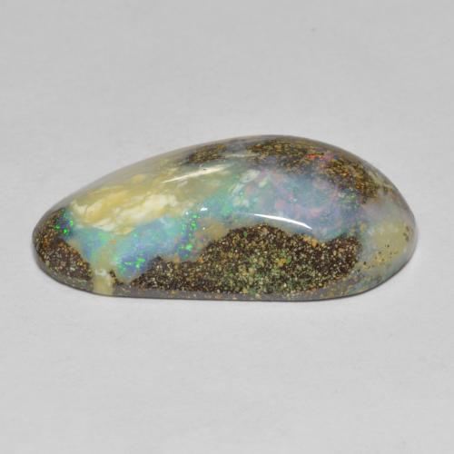 Boulder Opal Gemstone in 26.5 x 13.1 mm Size for Sale, Boulder Opal Stone in Multicolor Color