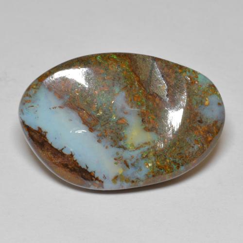 Multicolor Boulder Opal Gem - 20.1ct Fancy Cabochon (ID: 575203)