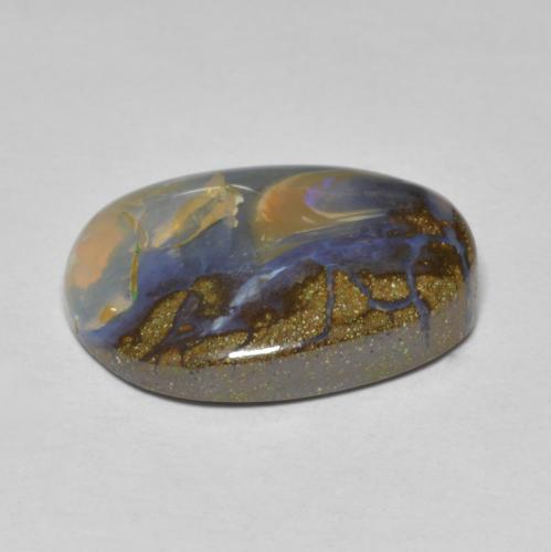 Boulder Opal Gemstone in 18.7 x 14 mm Size for Sale, Boulder Opal Stone in Multicolor Color