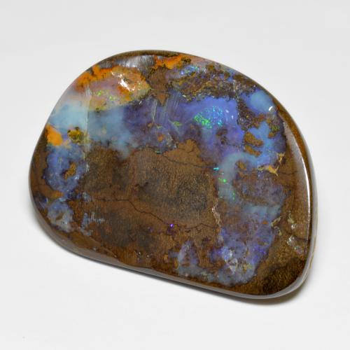 49.06 ct Multicolor Boulder Opal Stone, Natural Boulder Opal in Fancy Cabochon Shape for Sale