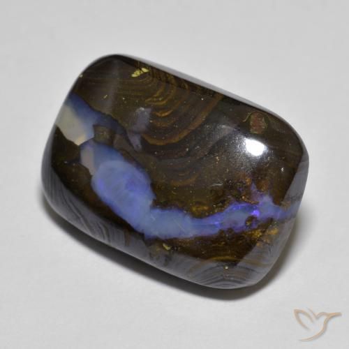 13.78 ct Multicolor Boulder Opal Stone, Natural Boulder Opal in Cushion Cabochon Shape for Sale