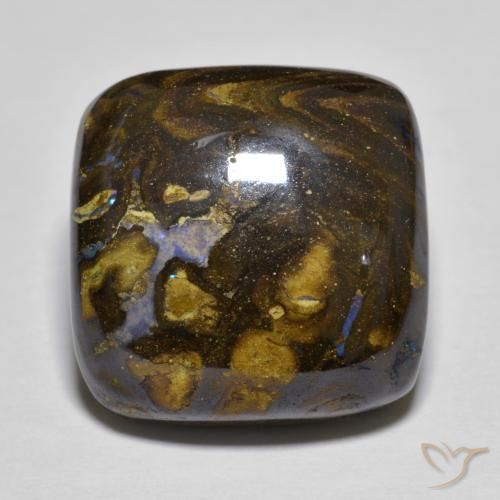 21.39ct Natural Multicolor Boulder Opal, Cushion, Opaque