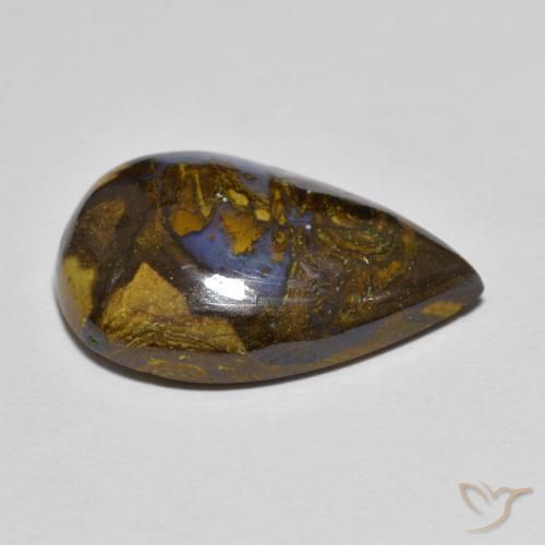 Boulder Opal Gemstone in 20.1 x 13.6 mm Size for Sale, Boulder Opal Stone in Multicolor Color