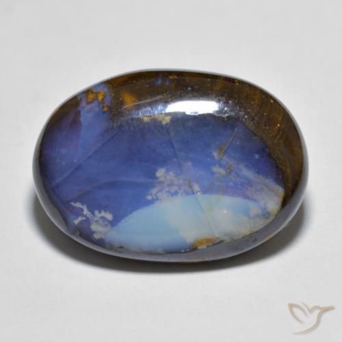 Ópalo Boulder Multicolor Ovalada de 13.49 ct de Australia, dimensión 19,8 x 13,9mm, piedra preciosa natural No tratado, claridad Opaco, Ópalo Boulder Cabujón Óvalo de 1 pieza, dureza de Mohs de 5.5 - 6.5 , Photo A