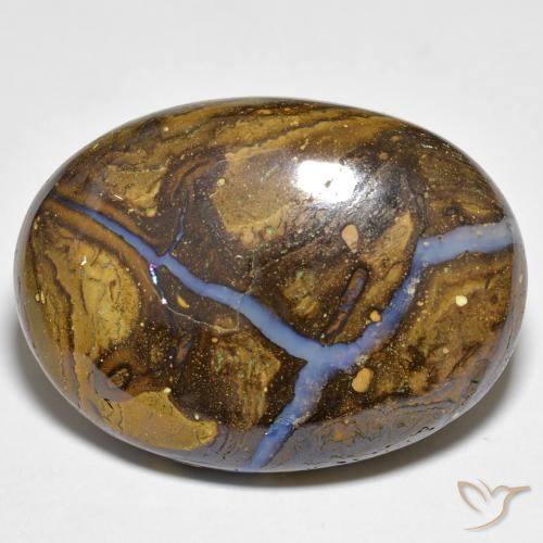 28.09ct Natural Multicolor Boulder Opal, Oval, Opaque