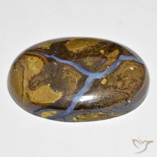 Boulder Opal Gemstone in 27 x 20 mm (calibrated) Size for Sale, Boulder Opal Stone in Multicolor Color
