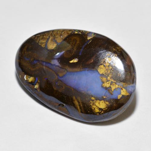 Ópalo Boulder Multicolor Cabujón Elegante de 13.83 ct de Australia, dimensión 24,4x16 mm, piedra preciosa natural No tratado, claridad Opaco, Ópalo Boulder de 1 pieza en color Multicolor, dureza Mohs de 5.5 - 6.5, Photo A