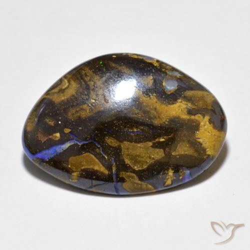 8,68 ct fancy-schliff mehrfarbiger Boulder-Opal aus Australian, Größe 20,7x14,5 mm, Garantiert natürlicher Edelstein, Opaque Reinheit, 1 Stück Boulder-Opal in Mehrfarbig Farbe, Mohs-Härte von 5,5 - 6,5, Photo A