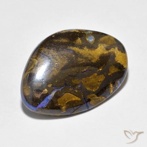 8.68 ct Multicolor Boulder Opal Stone, Natural Boulder Opal in Fancy Cabochon Shape for Sale