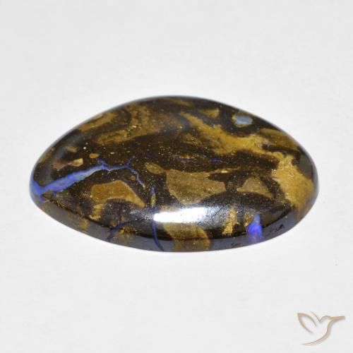 Boulder Opal Gemstone in 20 x 15 mm (calibrated) Size for Sale, Boulder Opal Stone in Multicolor Color