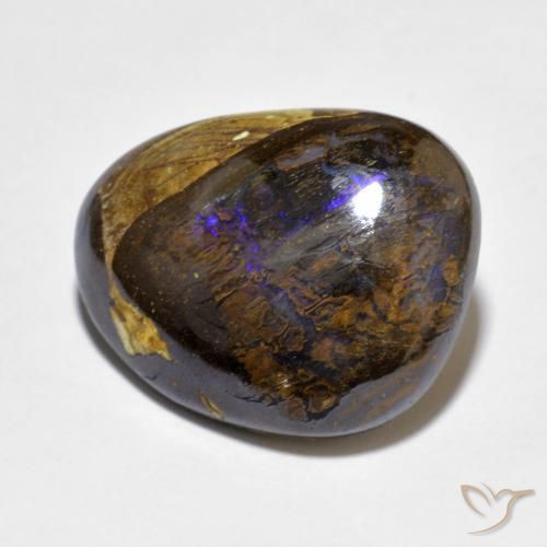 9.35 ct Multicolor Boulder Opal Stone, Natural Boulder Opal in Fancy Cabochon Shape for Sale
