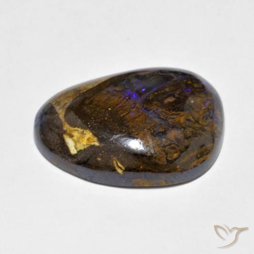 Boulder Opal Gemstone in 17.6 x 14.2 mm Size for Sale, Boulder Opal Stone in Multicolor Color