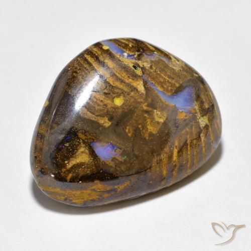 11.60 ct Multicolor Boulder Opal Stone, Natural Boulder Opal in Fancy Cabochon Shape for Sale