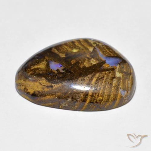 Boulder Opal Gemstone in 19.8 x 15.7 mm Size for Sale, Boulder Opal Stone in Multicolor Color