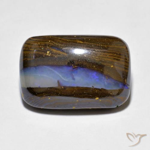 10.97ct Natural Multicolor Boulder Opal, Cushion, Opaque