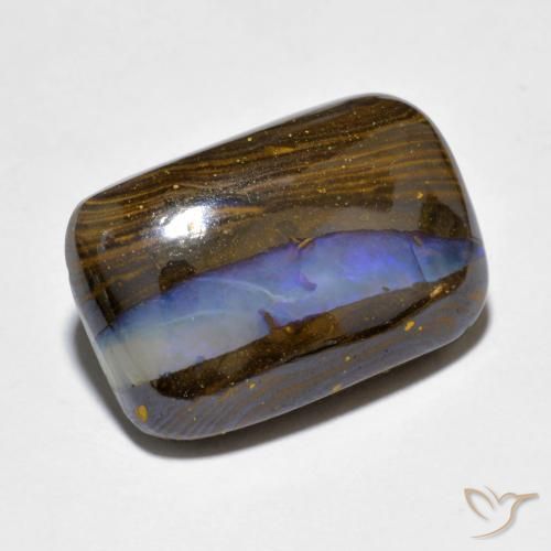 10.97 ct Multicolor Boulder Opal Stone, Natural Boulder Opal in Cushion Cabochon Shape for Sale