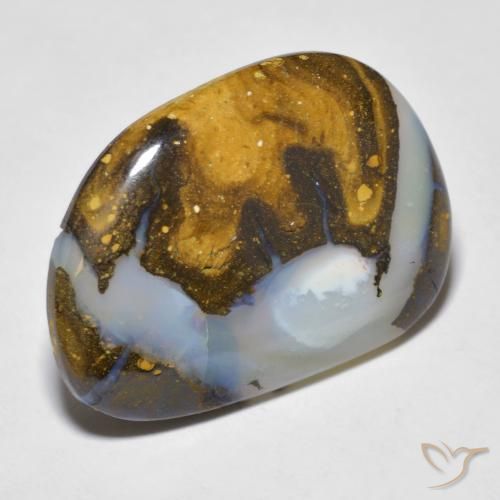 12.38 ct Multicolor Boulder Opal Stone, Natural Boulder Opal in Fancy Cabochon Shape for Sale