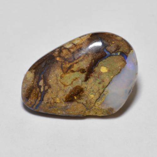 Opale Boulder Fantaisie en damier des États-Unis 4,46 ct, dimension 16,3 x 11,2mm, pureté Translucide, pierre gemme naturelle Non traité, 1 pièce d'opale boulder de couleur Multicolore, dureté Mohs de 5.5 à 6.5, Photo A