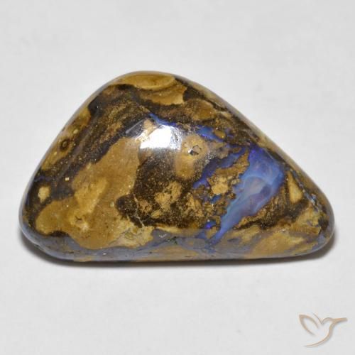 12.51 ct Multicolor Boulder Opal Stone, Natural Boulder Opal in Fancy Cabochon Shape for Sale