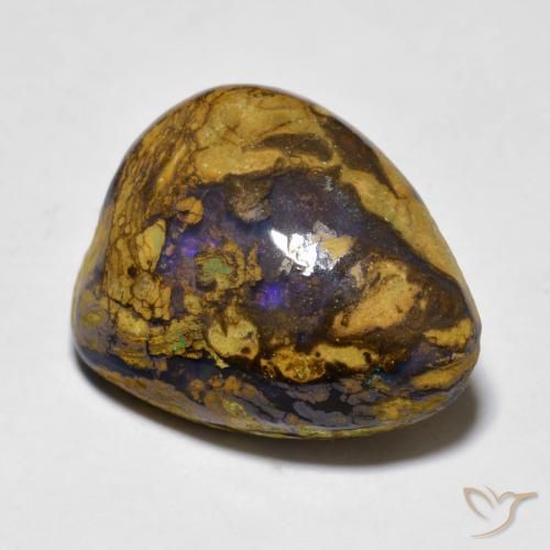 11.19 ct Multicolor Boulder Opal Stone, Natural Boulder Opal in Fancy Cabochon Shape for Sale