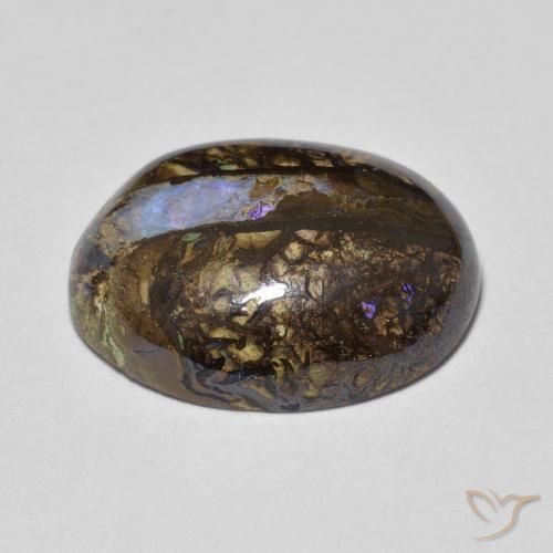 Boulder Opal Gemstone in 16 x 12 mm (calibrated) Size for Sale, Boulder Opal Stone in Multicolor Color