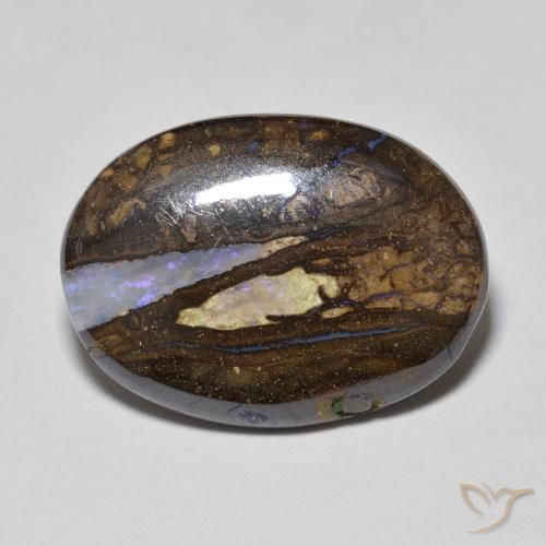 8.42ct Natural Multicolor Boulder Opal, Oval, Opaque