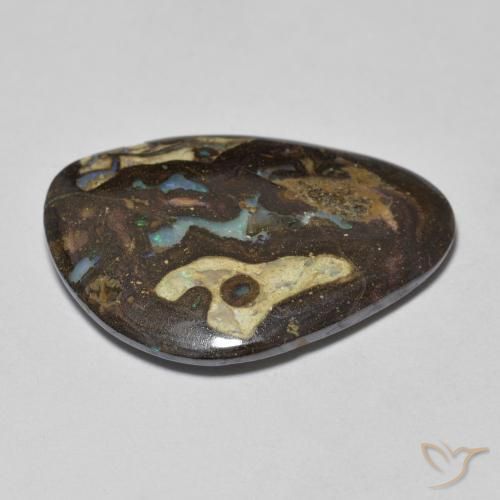 Boulder Opal Gemstone in 21.4 x 15.4 mm Size for Sale, Boulder Opal Stone in Multicolor Color