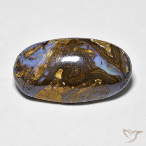 9.86ct Natural Multicolor Boulder Opal, Oval, Opaque