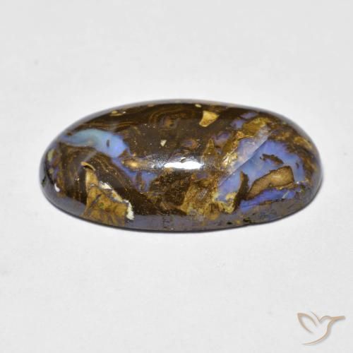 Boulder Opal Gemstone in 20.4 x 11.2 mm Size for Sale, Boulder Opal Stone in Multicolor Color