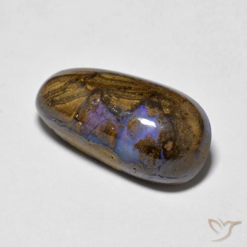 7.58 ct Multicolor Boulder Opal Stone, Natural Boulder Opal in Fancy Cabochon Shape for Sale