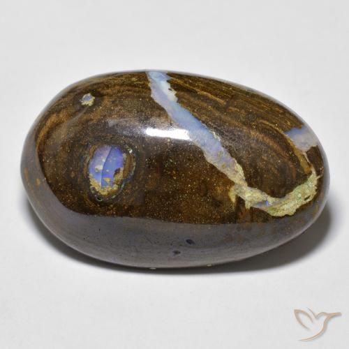Ópalo Boulder Elegante de 17.73 ct de Australia, dimensión 23,7x15,3 mm, piedra preciosa natural No tratado, claridad Opaco, Ópalo Boulder Cabujón Elegante de 1 pieza, dureza de Mohs de 5.5 - 6.5 , Photo A