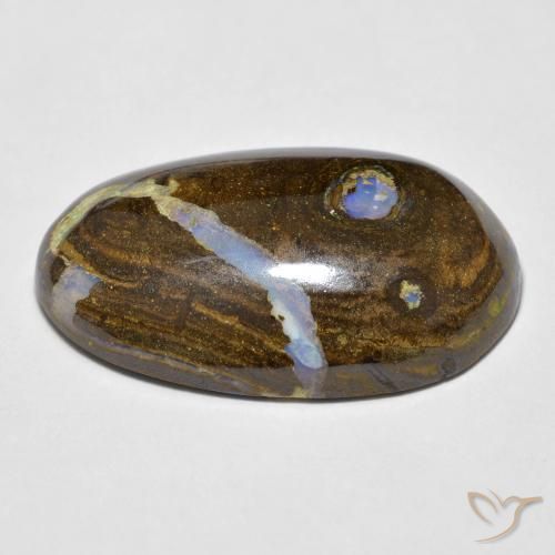 Boulder Opal Gemstone in 23.7 x 15.3 mm Size for Sale, Boulder Opal Stone in Multicolor Color