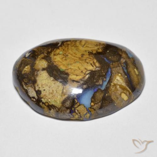 Boulder Opal Gemstone in 22.8 x 17.7 mm Size for Sale, Boulder Opal Stone in Multicolor Color