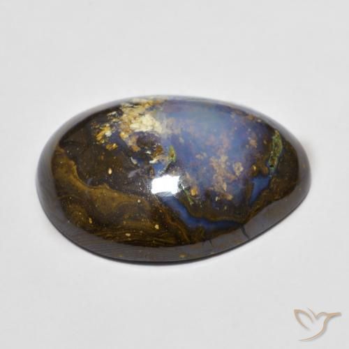 Boulder Opal Gemstone in 20.8 x 16.1 mm Size for Sale, Boulder Opal Stone in Multicolor Color
