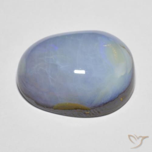 Boulder Opal Gemstone in 19.6 x 17.5 mm Size for Sale, Boulder Opal Stone in Multicolor Color