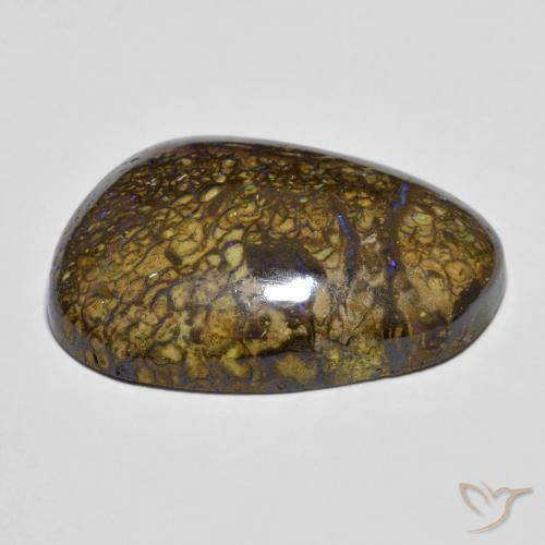 Boulder Opal Gemstone in 23.2 x 16 mm Size for Sale, Boulder Opal Stone in Multicolor Color
