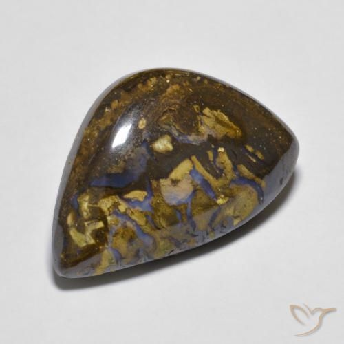 10.65 ct Multicolor Boulder Opal Stone, Natural Boulder Opal in Fancy Cabochon Shape for Sale