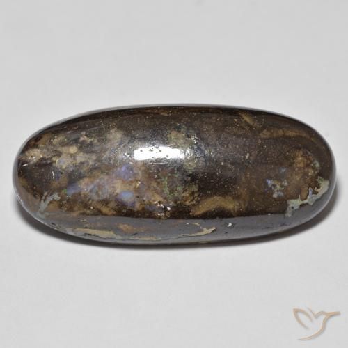 22.64ct Natural Multicolor Boulder Opal, Oval, Opaque