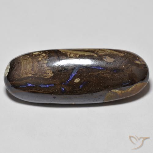 20.61 ct Multicolor Boulder Opal Stone, Natural Boulder Opal in Oval Cabochon Shape for Sale