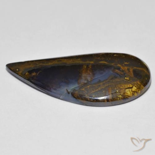 Boulder Opal Gemstone in 30.2 x 15.8 mm Size for Sale, Boulder Opal Stone in Multicolor Color