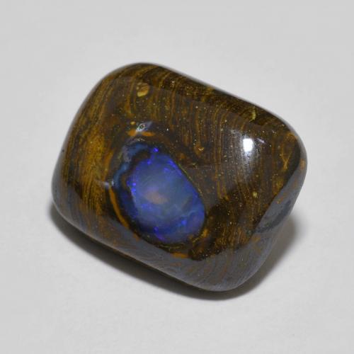 Ópalo Boulder Multicolor Forma Cojín de 6.64 ct de Australia, dimensión 13,6 x 10,7mm, piedra preciosa natural No tratado, claridad Translúcido, Ópalo Boulder Cabujón forma Cojín de 1 pieza, dureza de Mohs de 5.5 - 6.5 , Photo A