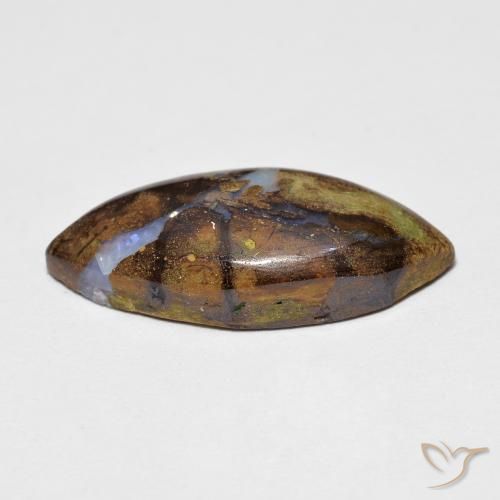 Boulder Opal Gemstone in 21.1 x 9.7 mm Size for Sale, Boulder Opal Stone in Multicolor Color