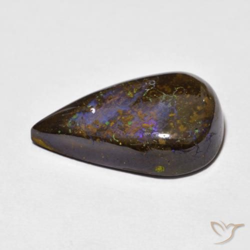 Boulder Opal Gemstone in 17.9 x 12 mm Size for Sale, Boulder Opal Stone in Multicolor Color