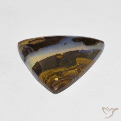 Boulder Opal Gemstone in 17.3 x 15.9 mm Size for Sale, Boulder Opal Stone in Multicolor Color