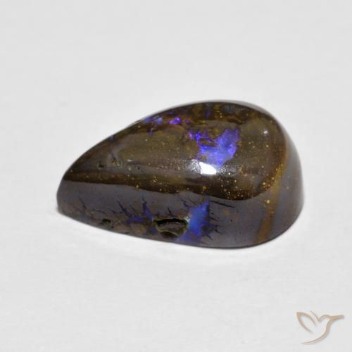 Boulder Opal Gemstone in 15 x 9.5 mm Size for Sale, Boulder Opal Stone in Multicolor Color