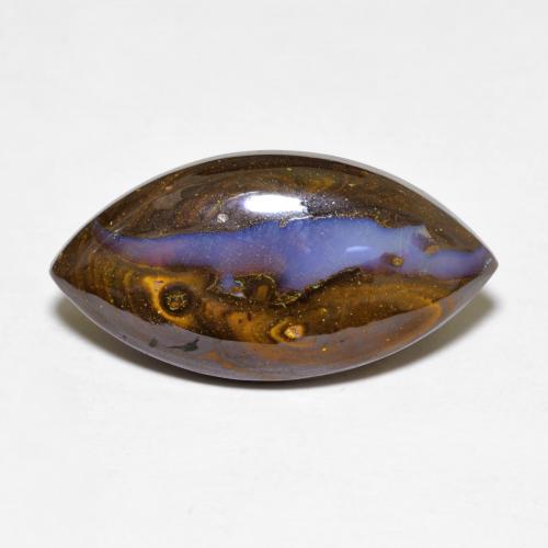 Opale Boulder Multicolore Marquise 8,03 ct d'Australie, Dimension 21,4 x 11mm, Pierre gemme naturelle Non traité, pureté Opaque , 1 pièce d'opale boulder marquise cabochon, dureté de Mohs de 5.5 à 6.5, Photo A
