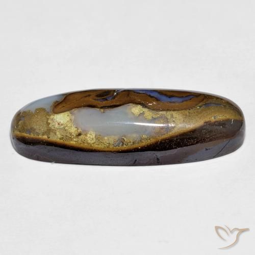 Boulder Opal Gemstone in 27.4 x 9.9 mm Size for Sale, Boulder Opal Stone in Multicolor Color