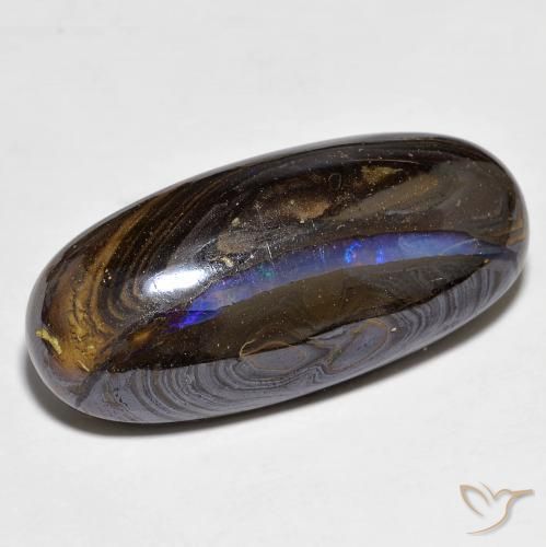 22.12 ct Multicolor Boulder Opal Stone, Natural Boulder Opal in Oval Cabochon Shape for Sale